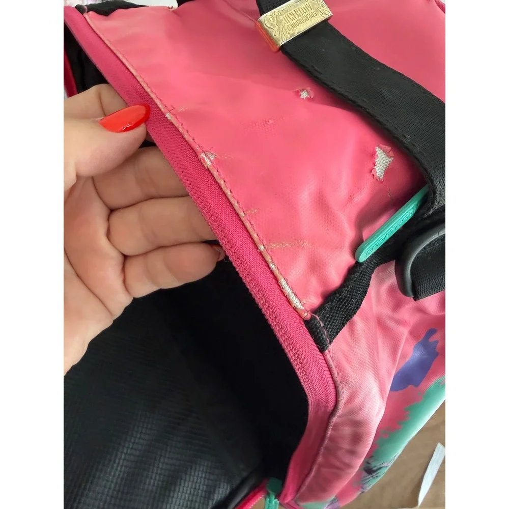 Sprayground Limited Edition Pink Money Paint Drip Backpack Kids School Bag